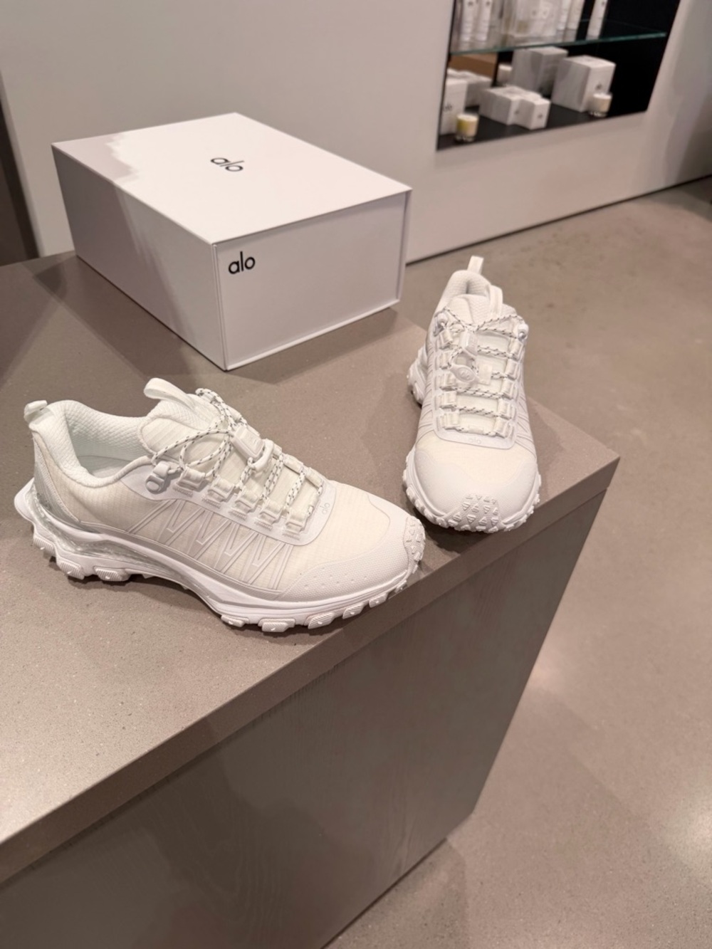 ALO Yoga Women's White Trail Sneakers - Chunky Outsole